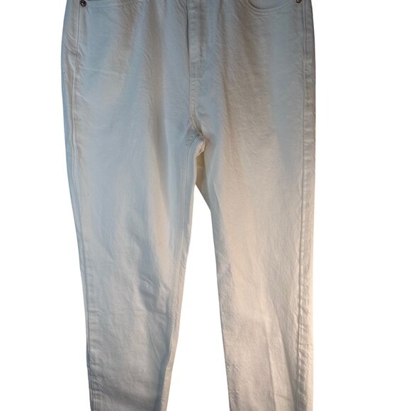 2/$30 ZARA Size 6 White Straight Leg Jeans - Picture 6 of 12